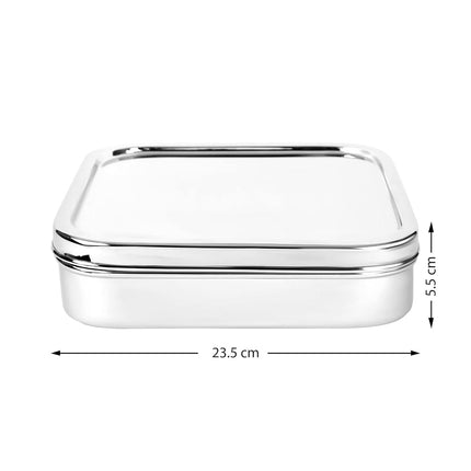 KSJONE Indian Spice Tin Stainless Steel Masala Dabba LARGE Curry Cooking Tiffin Box Kitchen Container 9 Compartments Storage Set Silver (KSJ0325)