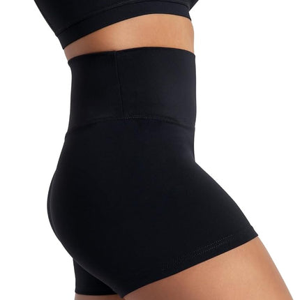 Capezio Womens High Waisted Shorts, Black, L UK