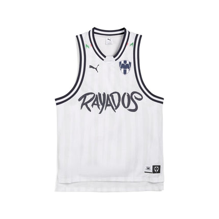 Maillot PUMA Homme Coupe du Monde des Clubs, Monterrey-Gris Plume-Blanc Puma-Imprimé Intégral, Grande Taille
