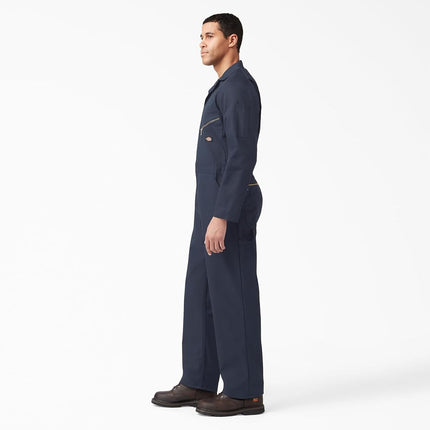 Dickies Mens Deluxe Long Sleeve Blended Work Utility Coveralls, Dark Navy, Large Tall US