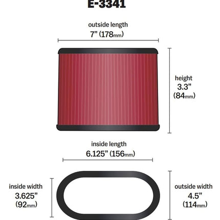 K&N Engine Air Filter: High Performance, Premium, Washable, Industrial Replacement Filter, Heavy Duty: E-3341