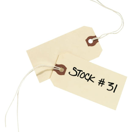 Avery Manila "G" Shipping Tags, Strung, 3.75 x 1.875 Inches, Pack of 1000 (12503)