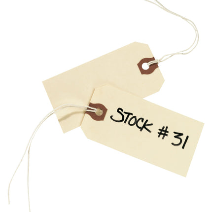 Avery Price Tags with String Attached, 11.5 pt. Stock, 6-1/4" x 3-1/8", 1,000 Manila Hang Tags (12508)