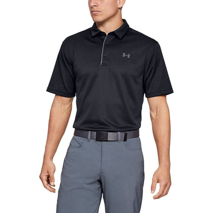 Under Armour Mens UA Golf Tech Polo Shirt - Black - 4XL