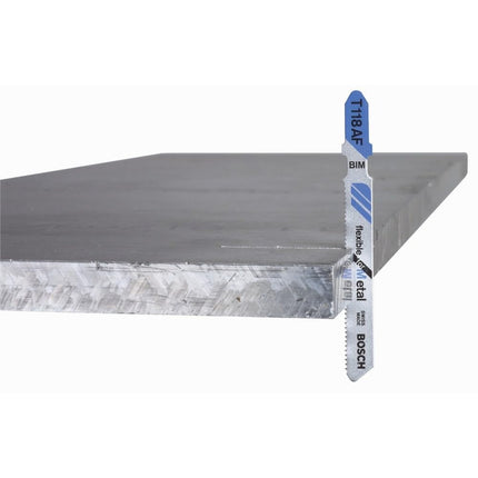 Bosch T118A3 Sierra de calar de vástago en T básica para metal, 3 piezas, 3-5/8 pulg., 17-24 TPI