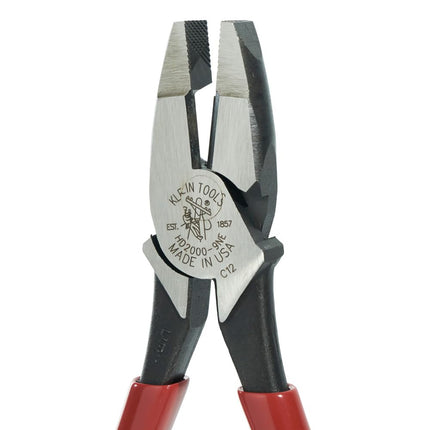 Side Cutter Linemans Pliers Cut ACSR, Screws, Nails, Hard Wire, 9-Inch Electrical Pliers Klein Tools HD2000-9NE