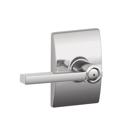 Schlage F40 LAT 625 CEN Century Collection Latitude Privacy Lever, Bright Chrome