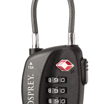 Osprey Travel Sentry, 3-Dial Padlock, Black