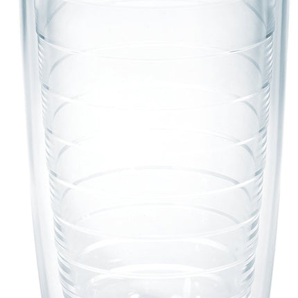 Tervis Clear & Colorful Lidded Made in USA Double Walled Insulated Tumbler Travel Cup Keeps Drinks Cold & Hot, 16oz, Black Lid