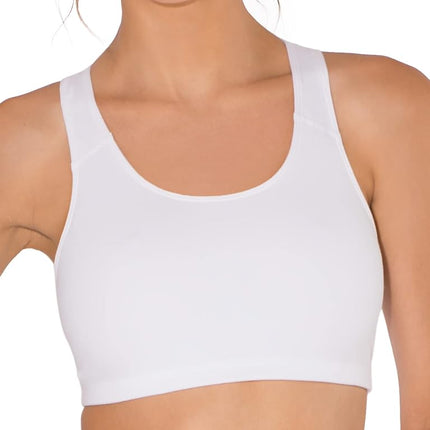 Fruit of the Loom Women's Built Up Tank Style Sports Bra Fashion Colors, Opaque, Grey with Black/White/Black, 42 (Pack of 3)