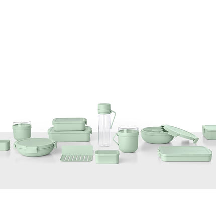 Brabantia Make and Take Bento Lunch Box, Large, 2 Litre Capacity, Jade Green