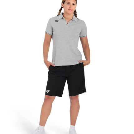 ARENA Women's Team Solid Cotton Polo Shirt T, Medium Grey Heather, S