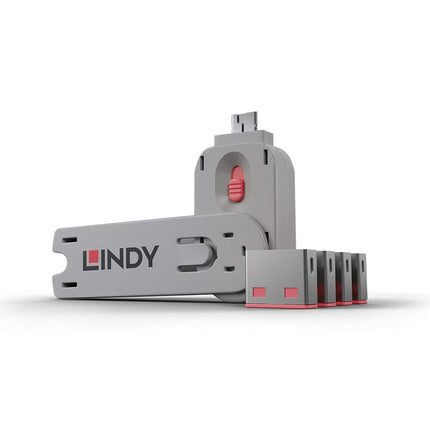 Lindy USB Type A Port Blocker Lock Range (4 Blocke