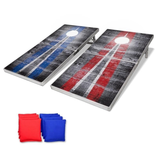GoSports LED Rustic Design Cornhole Set, Regulation Size