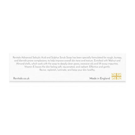 Revitale Advanced BHA Salicylic Acid & Sulphur Scrub Soap – Clarifying Exfoliating Bar
