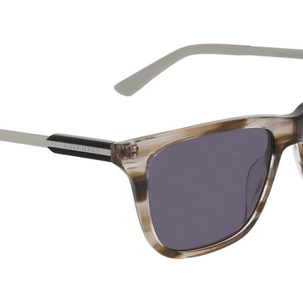 Cole Haan Men's Ch6086 Sunglasses, Smoke Horn, 54/17/145