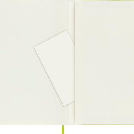 Moleskine Classic Notebook, Notebook With Plain Pages, Soft Cover and Elastic Closure, Lemon Green, XL, 19 x 25 cm, 192 Pages