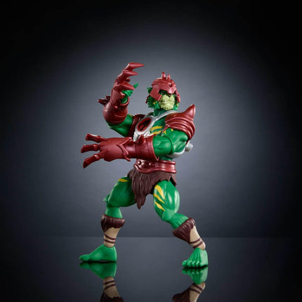 Masters of the Universe Origins & Thundercats Action Figure, Battle Cat Man Toy, 1980s Brand Crossover, 5.5-inch Posable with Battle Claws, Mini Comic