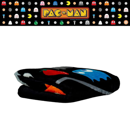 Franco Collectibles Pac-Man Retro Bedding Super Soft Cozy Plush Throw, 46 in x 60 in, (Officially Licensed Product)