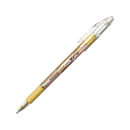 Pentel Sunburst Metallic Gel Pen, Medium Line, Permanent Gold and Silver Ink, 2 Pack (K908MBP2XZ)