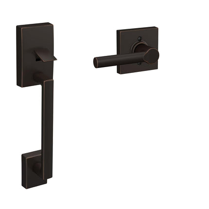 SCHLAGE FE285 CEN 622 LAT COL 16-080 10-027 134 Front Entry Handleset Interior, Collins Trim, Matte Black