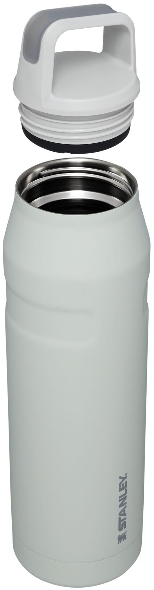 STANLEY IceFlow Cap and Carry Water Bottle 36 oz | Wide Mouth Twist Lid | Lightweight and Leakproof for Travel and Sports | Insulated Stainless Steel | BPA-Free | Fog Glimmer