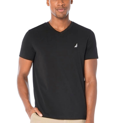 Nautica Men's Short Sleeve Solid Slim Fit V-Neck T