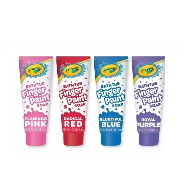 Crayola Bathtub Fingerpaint 4 Color Variety Pack, 