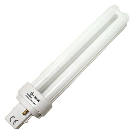 GE 97609 - F26DBX/841/ECO - 26 Watt Quad-Tube Compact Fluorescent Light Bulb, 2 Pin, 4100K