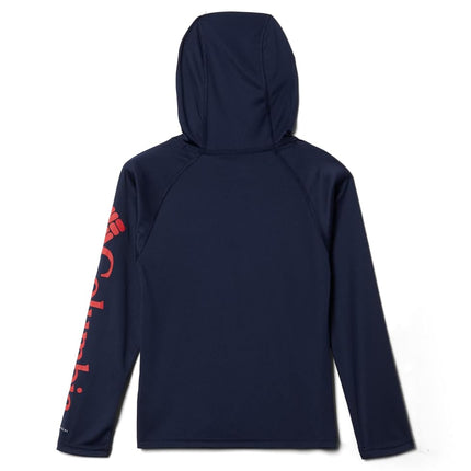 Columbia Youth Unisex Terminal Tackle Hoodie, Collegiate Navy/Red Spark Logo, Small