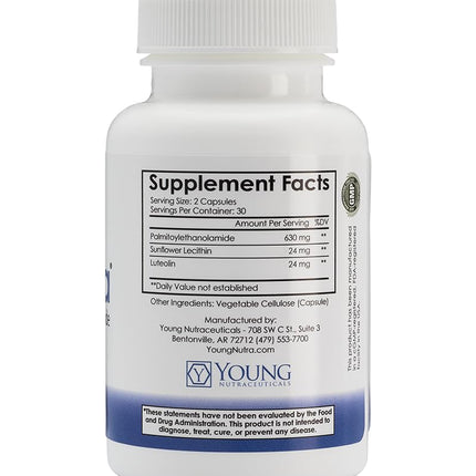 Mirica - PEA (Palmitoylethanolamide) and Luteolin - Pain Reducer - Calm and support the nervous system and support a healthy immune response - 60 ct.