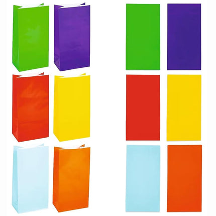 Oriental Trading Bright Colour Paper Goody Bag 12-Pieces