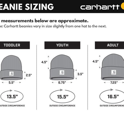 Carhartt Boy's Acrylic Watch Cold Weather Hat, Blaze Orange, 8-14 Years UK