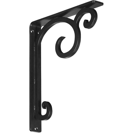 Ekena Millwork BKTM01X10X12SAT 1 1/2-Inch W x 10-Inch D x 12-Inch H Attica Single, Wrought Iron Bracket