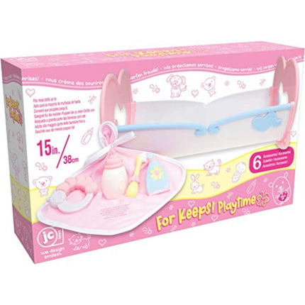 JC TOYS - Accessories Doll Cot, Multicolor (81450)