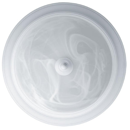 GE 49795 Ceiling Light, Glass Dome with Metal Base