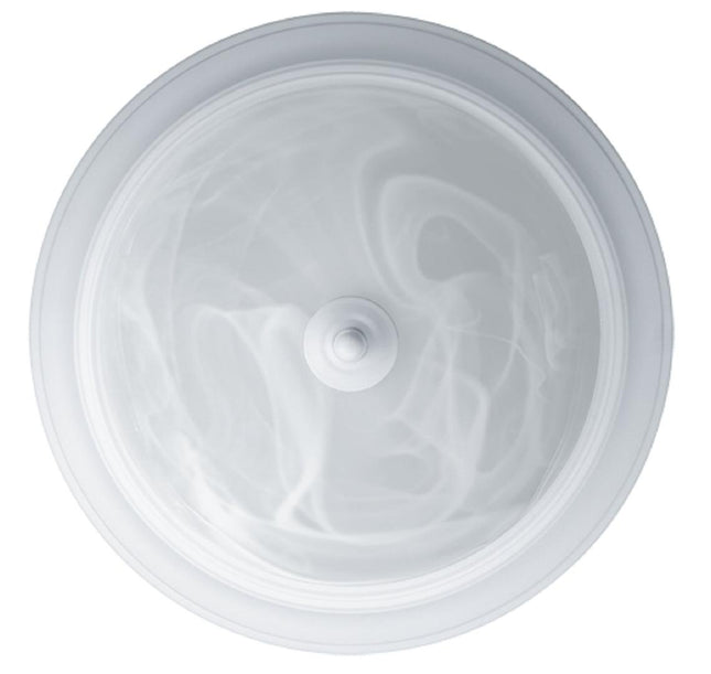 GE 49795 Ceiling Light, Glass Dome with Metal Base