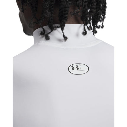 Under Armour Mens HeatGear Compression Mock Sleeveless - White//Black - SM