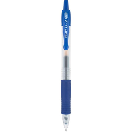 Pilot G2 Retractable Premium Gel Ink Roller Ball Pens, Ultra Fine Point, Blue Ink, Dozen Box -31278