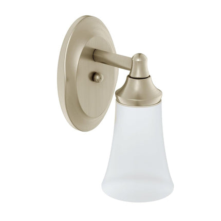 Moen YB2861ORB Eva Applique de salle de bain à 1 lumière à double montage avec verre dépoli, bronze huilé