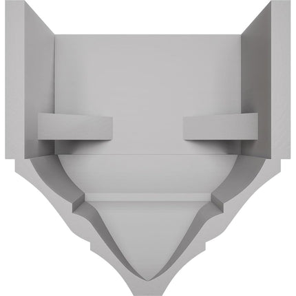 3 5/8"P x 7 1/4"W x 7 1/2"H Americraft Solid Paint Grade Wood Universal Mid Crown Moulding Coupler Block for Profiles up to 4"H x 3 5/8"P, Primed Pine