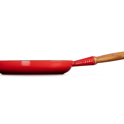 Le Creuset Signature Cast Iron Frying Pan with Wooden Handle 26cm Cerise, 20258260600422
