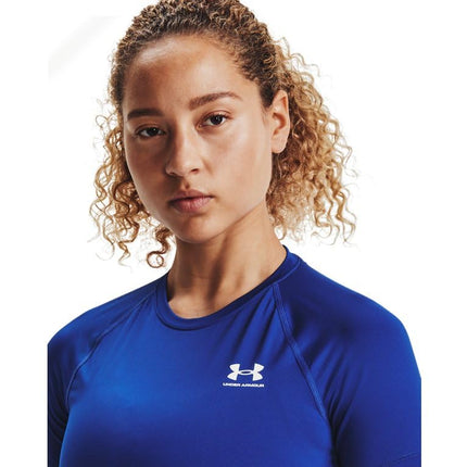Under Armour Women's HeatGear Compression Short-Sleeve T-Shirt, Royal (400)/White, XL
