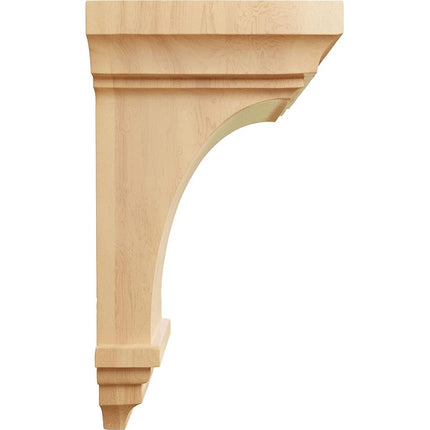 Ekena CORW06X06X12JERO 6-Inch Width x 6 3/4-Inch Depth x 12-Inch Height Large Jefferson Wood Corbel - Red Oak