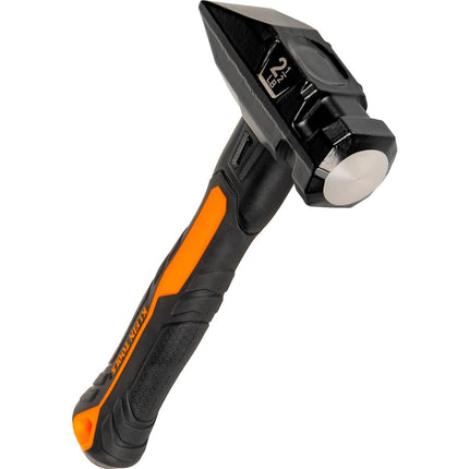Klein Tools H80602 Sledgehammer, 2-1/2 Pound Blacksmith Hammer with Fiberglass Handle and Wedge Face, Shock-Resistant Design for Striking and Demolition, Includes Lanyard Hole