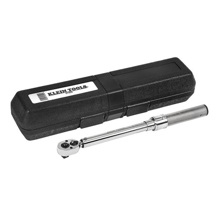 Torque-Sensing Wrench, 30 to 250-Inch/Pound Range Micro-Adjustable Wrench, Square-Drive Ratchet Head Klein Tools 57005