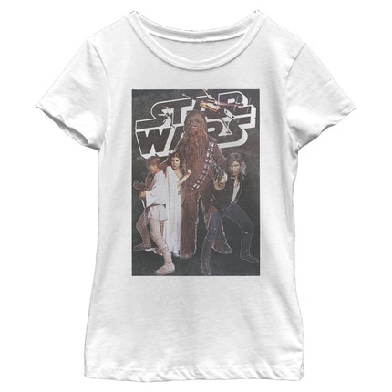 Camiseta de manga corta para niñas STAR WARS Group, blanco, X-Small