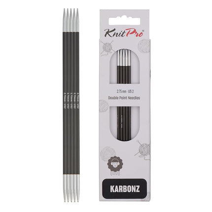 KnitPro Karbonz Double Pointed Needles 8" (20cm) |