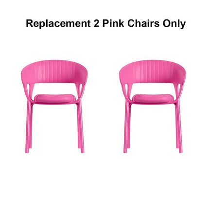 Replacement Parts for Barbie Doll Dreamhouse Doll House Playset HMX10 - Replacement Set of 2 Two Pink Chairs