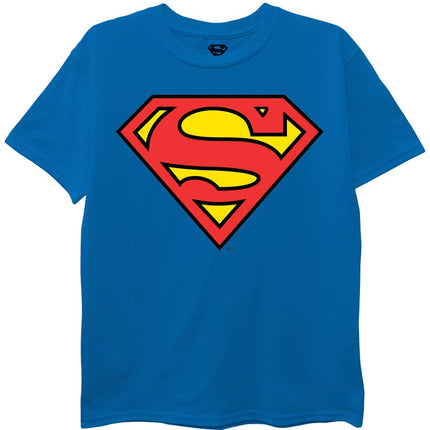 DC Comics Kids' Batman, Superman, The Flash 3 Pack Logo T-Shirt Bundle Set, Black/Royal/Red, 4 Years